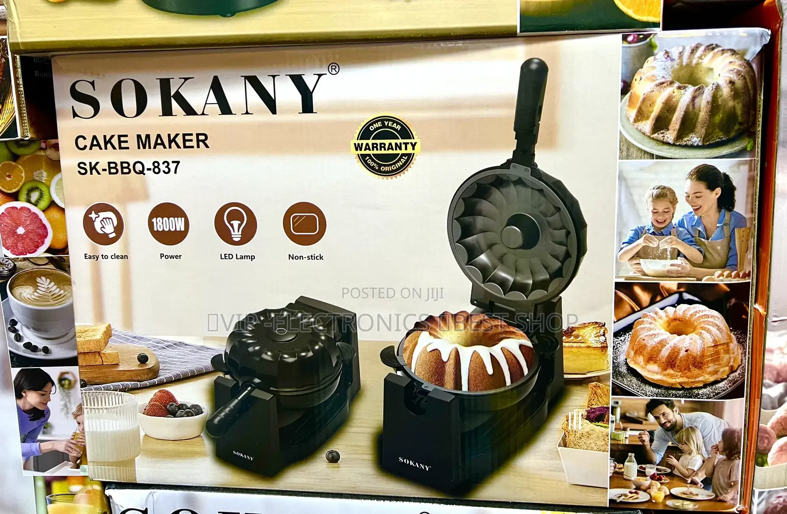 Sokany Cake Maker Designed With a 1000W Powerful Heating System