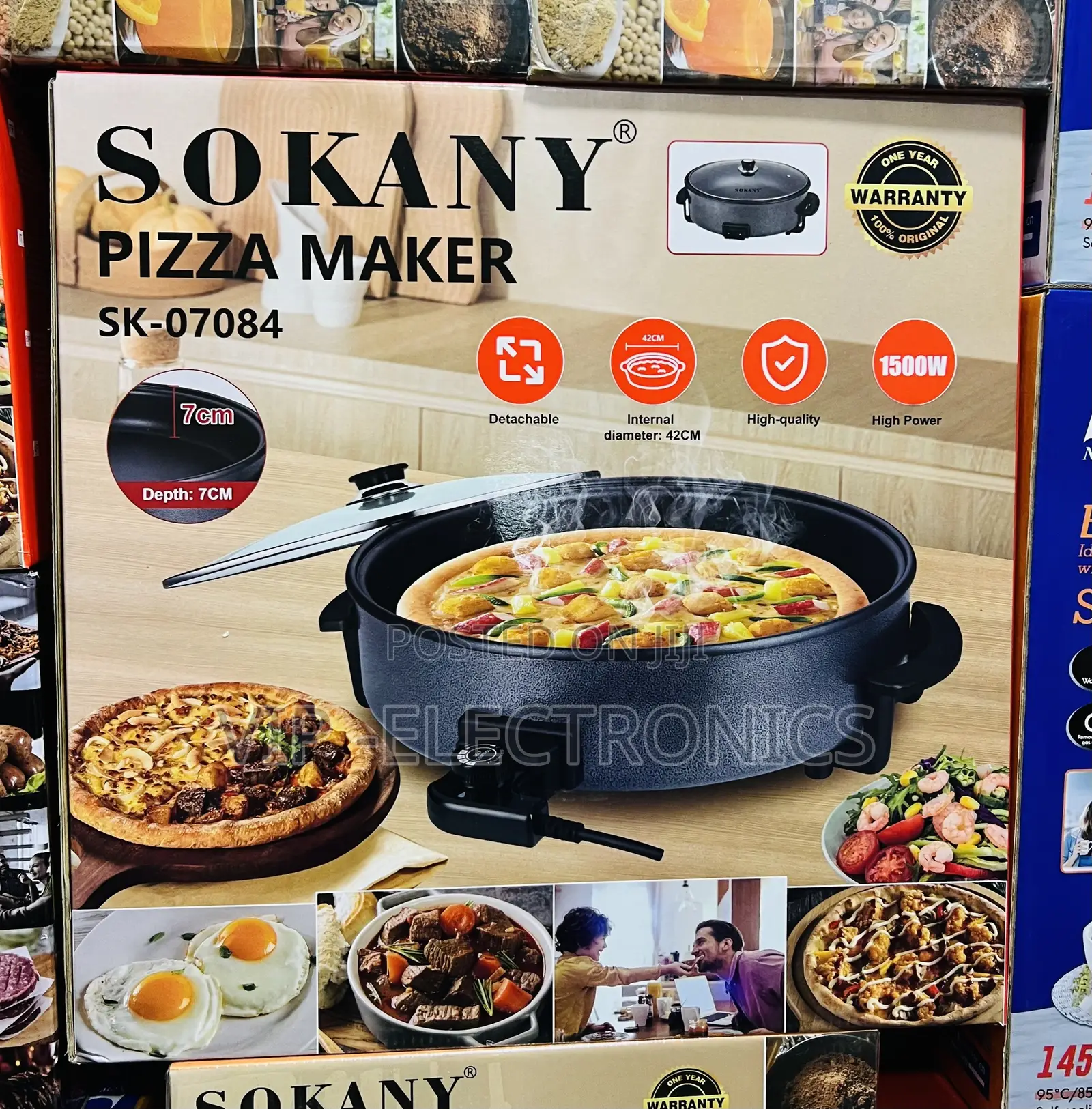 Sokany Pizza Maker Electric Skillet 1500W – SK-07084