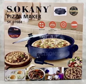 Sokany Pizza Maker Multi-Functional Electric Skillet Powerful 1500W