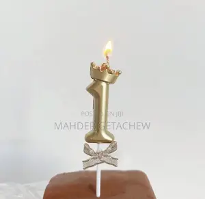 Gold Number Birthday Candles