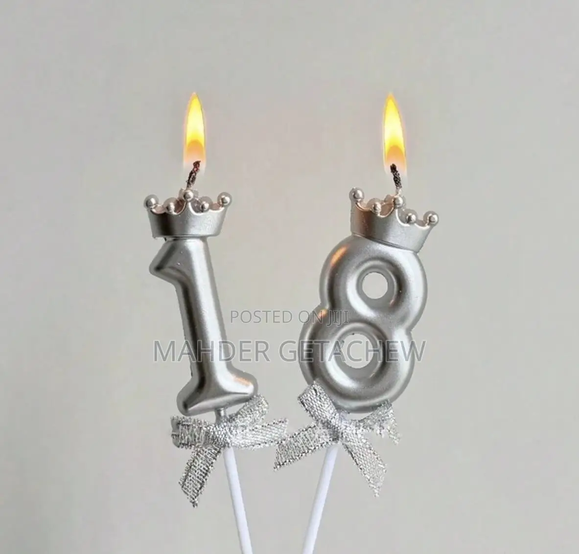 Gold Number Birthday Candles