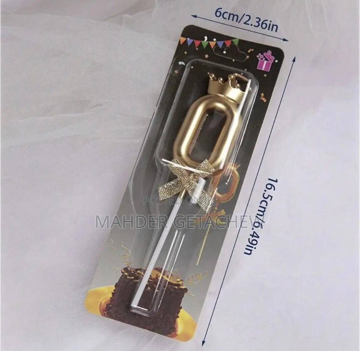 Gold Number Birthday Candles