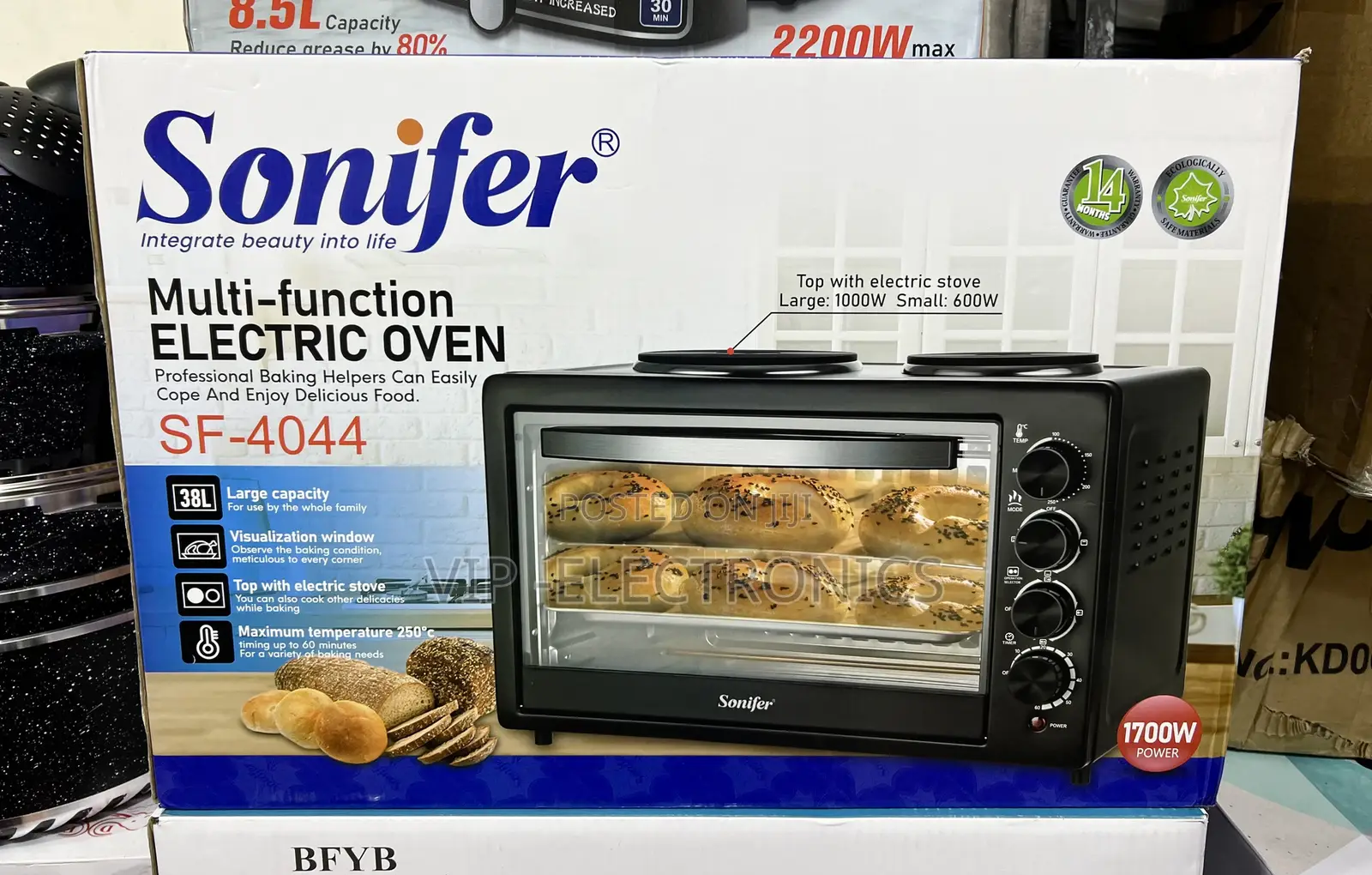 Sonifer Mini Oven 38L Electric Multi-Function 1700W – SF-4044