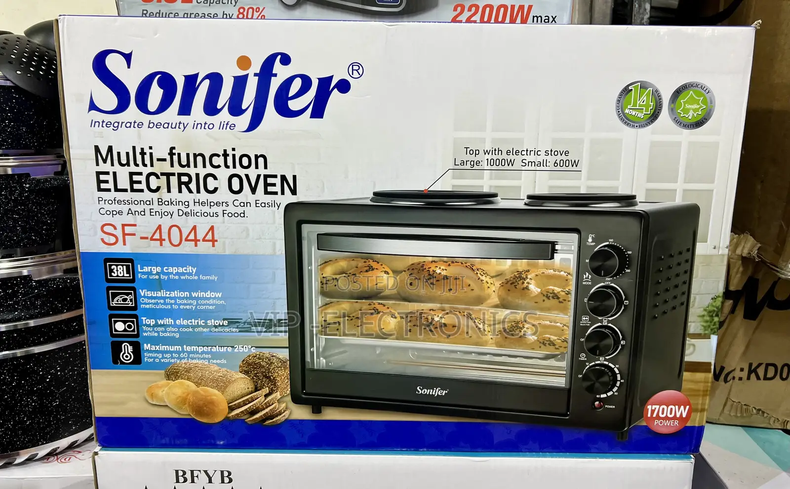 Sonifer Mini Oven 38L Electric Multi-Function 1700W – SF-4044