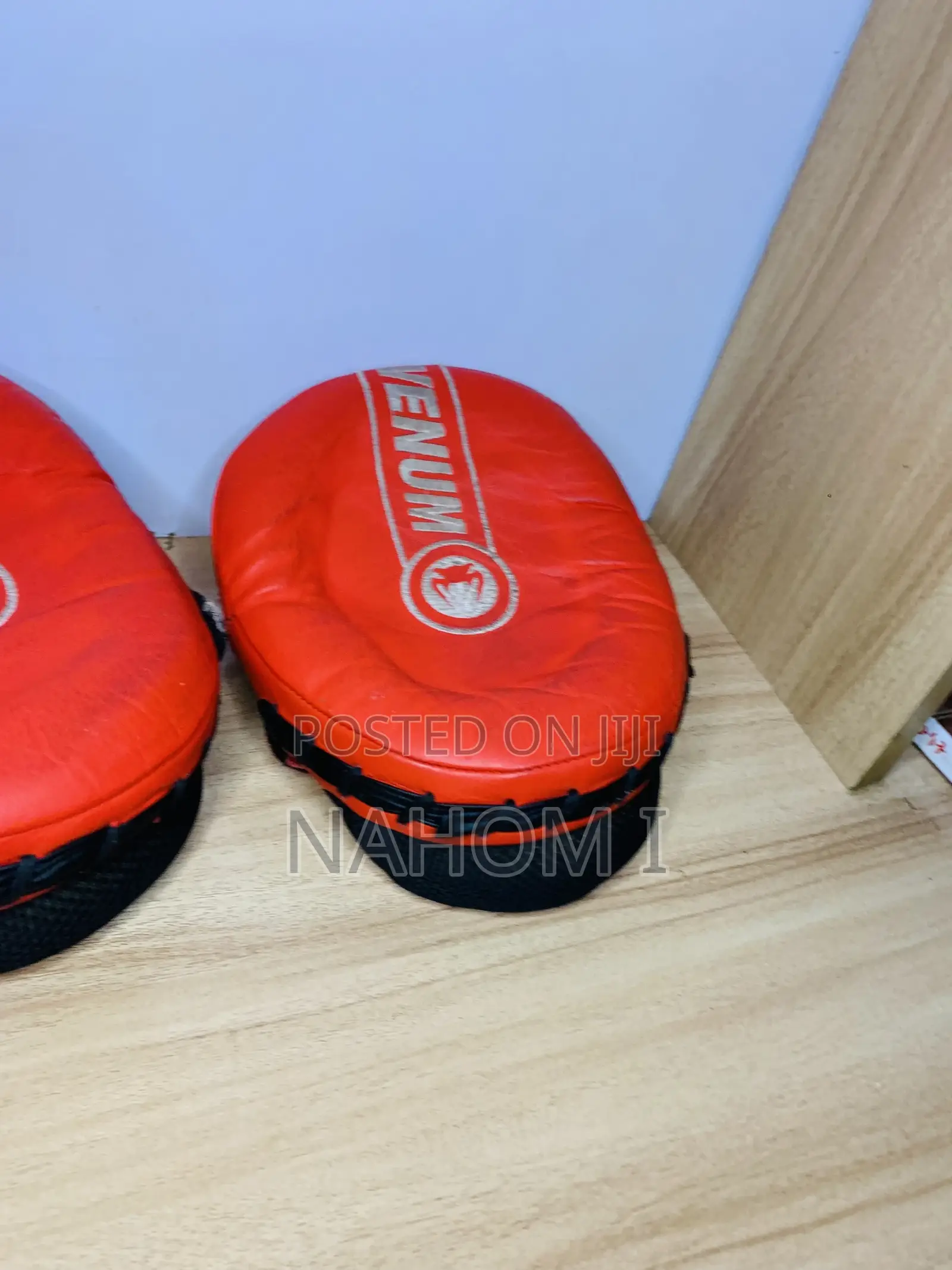 Red and Black Curved Boxing Focus Pads