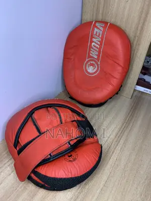 Red and Black Curved Boxing Focus Pads