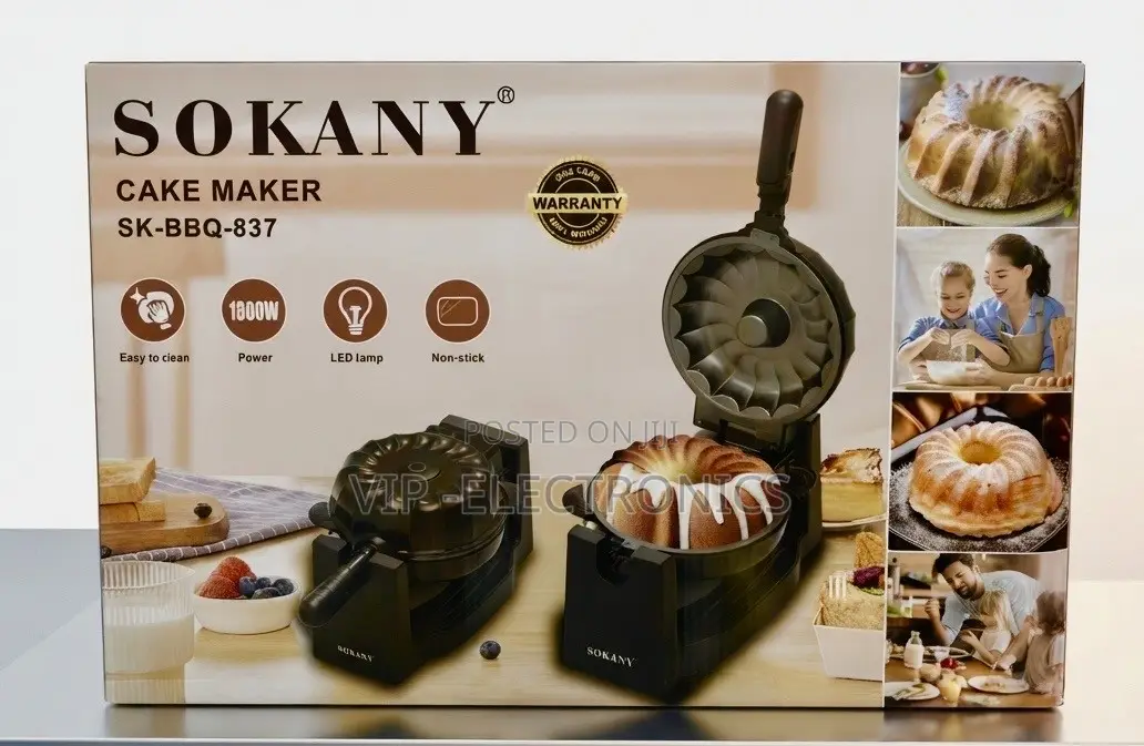 Sokany Cake Maker 1000W – SK-BBQ-837