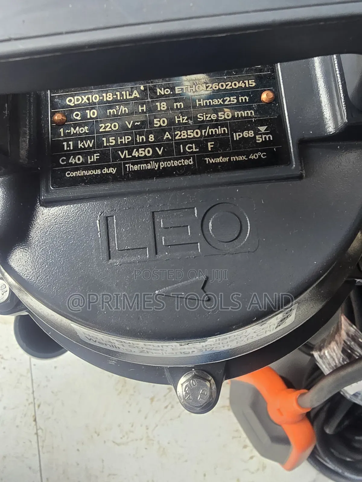 LEO 1.5HP Submersible Water Pump |