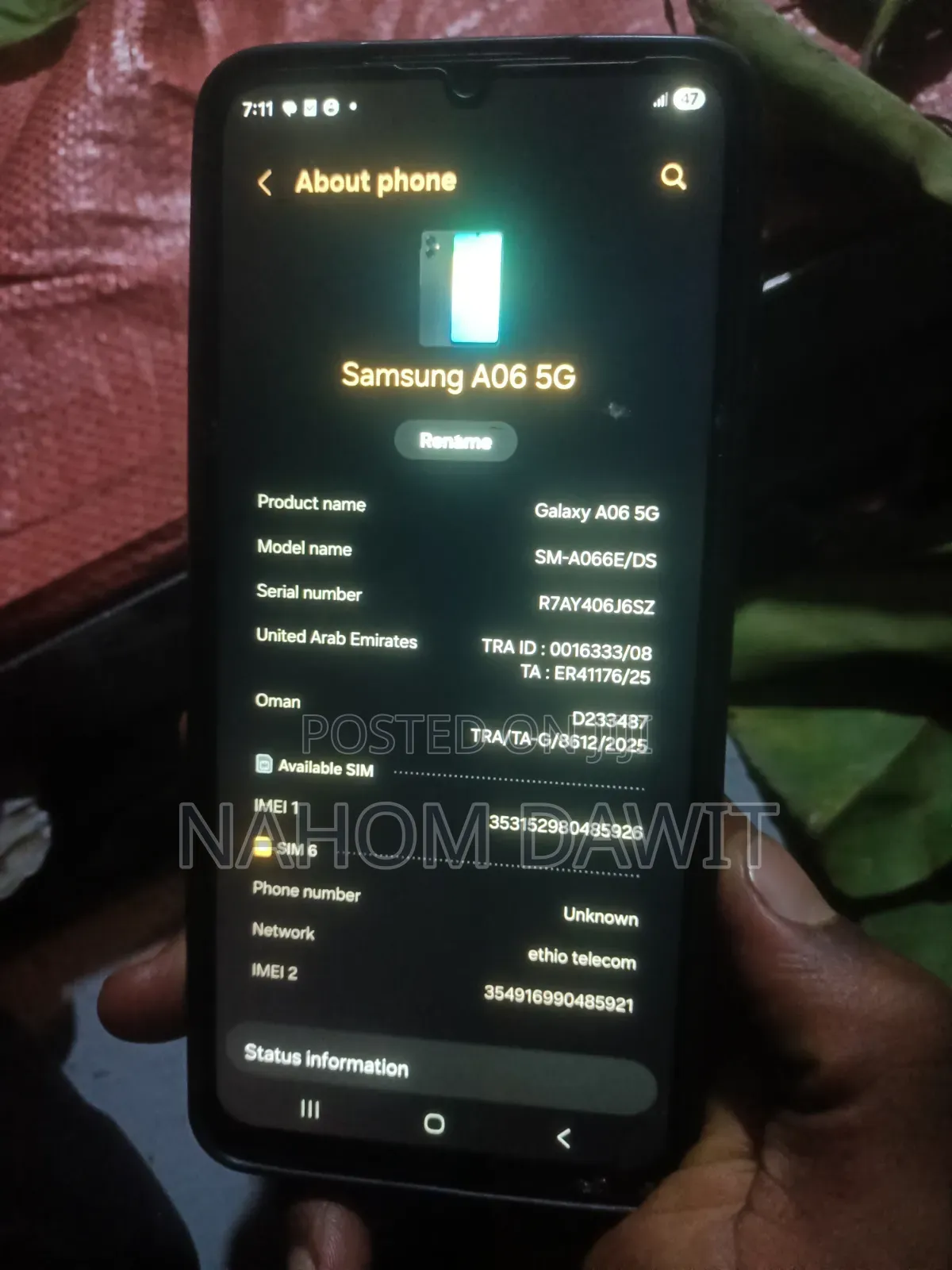 Samsung Galaxy A06 128 GB Blue