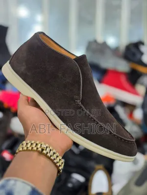 Loro Piana Open Walk Suede Ankle Boots