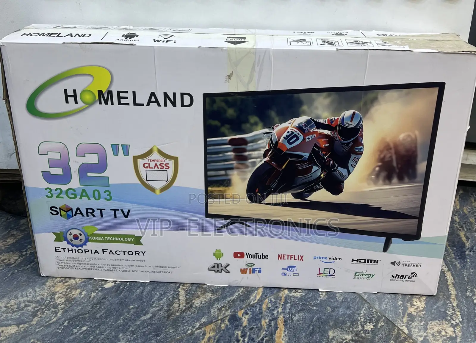 Homeland 32 Inch TV Smart Android New 2025 TV, Model Code 32GA03