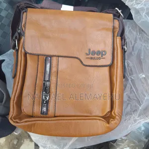 Jeep Buluo Branded Men's Leather Crossbody Shoulder Sling Bag.