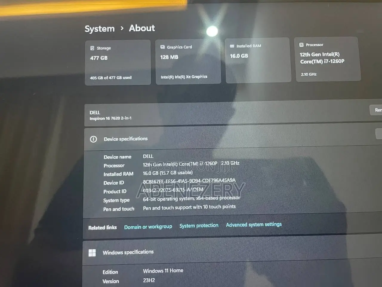 New Laptop Dell Inspiron 16 7620 16GB Intel Core i7 SSD 16 GB