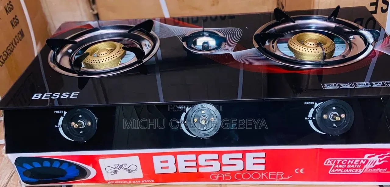 BESSE የዘመኑ ኳሊቲ የጋዝ ስቶቭ GAS STOVE/ Free Delivery