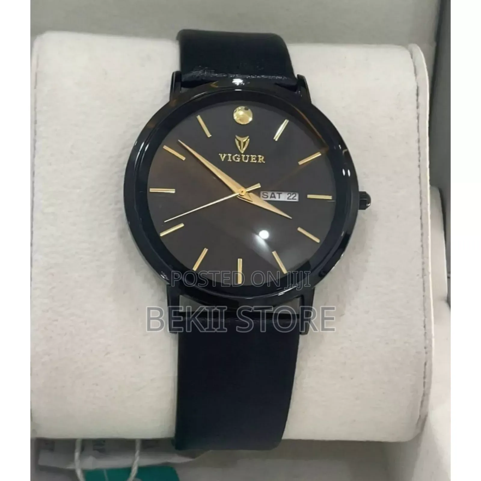 VIGUER Leather Strap Classic Watch