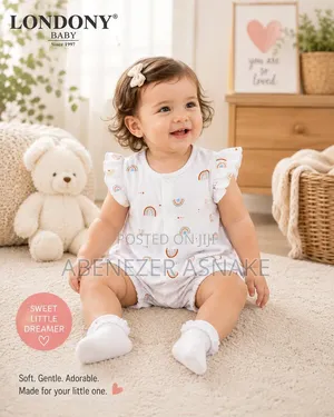 Londony Baby Girls Flutter Sleeve Cotton