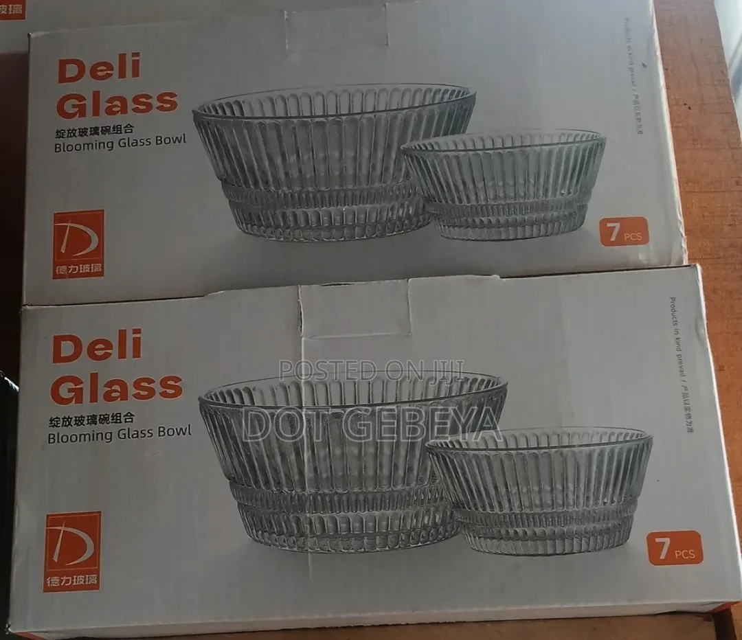 Deli Glass Blooming Glass Bowl – 7 Piece Set