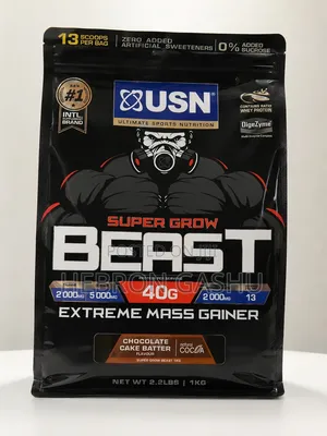USN Super Grow Beast Extreme Mass Gainer 1KG – Chocolate Cake Batter
