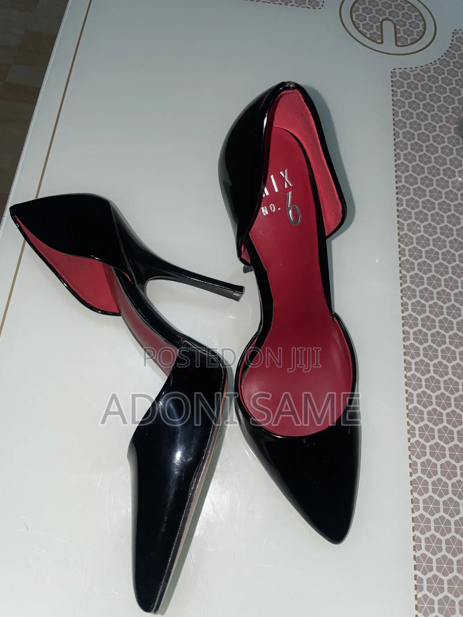 Black Patent Leather d'Orsay Stiletto Hells