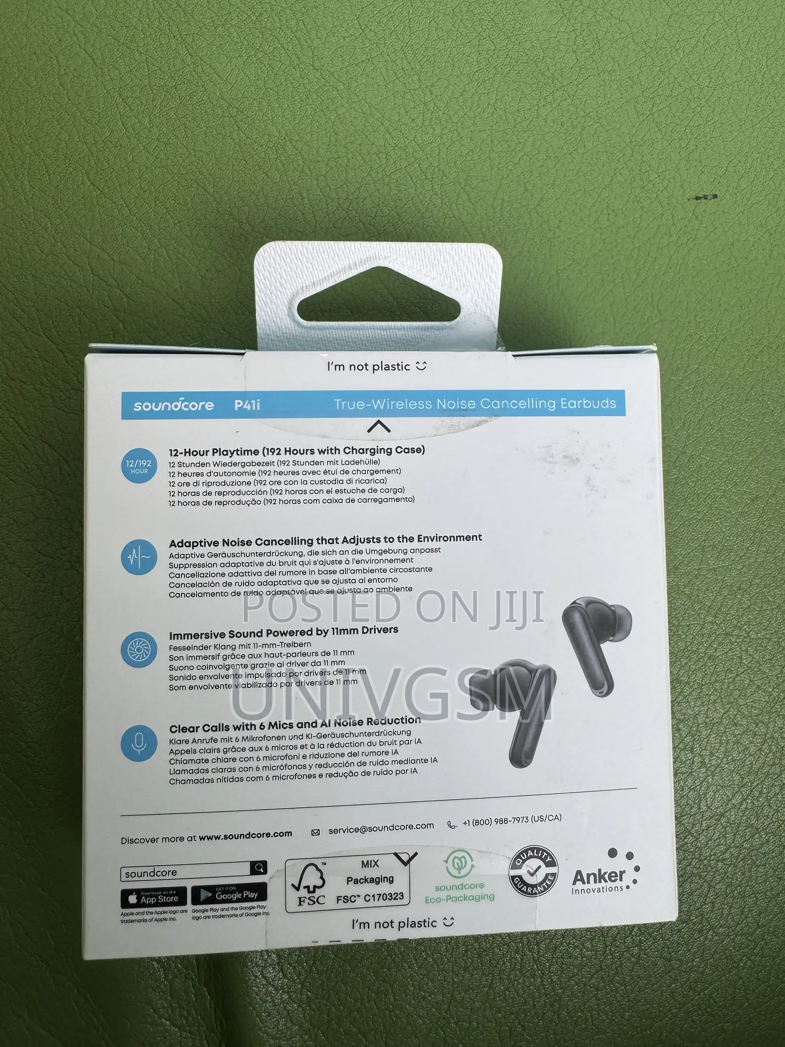 Soundcore P41i by Anker Adaptive Noise Cancelling Earbuds With Portabl