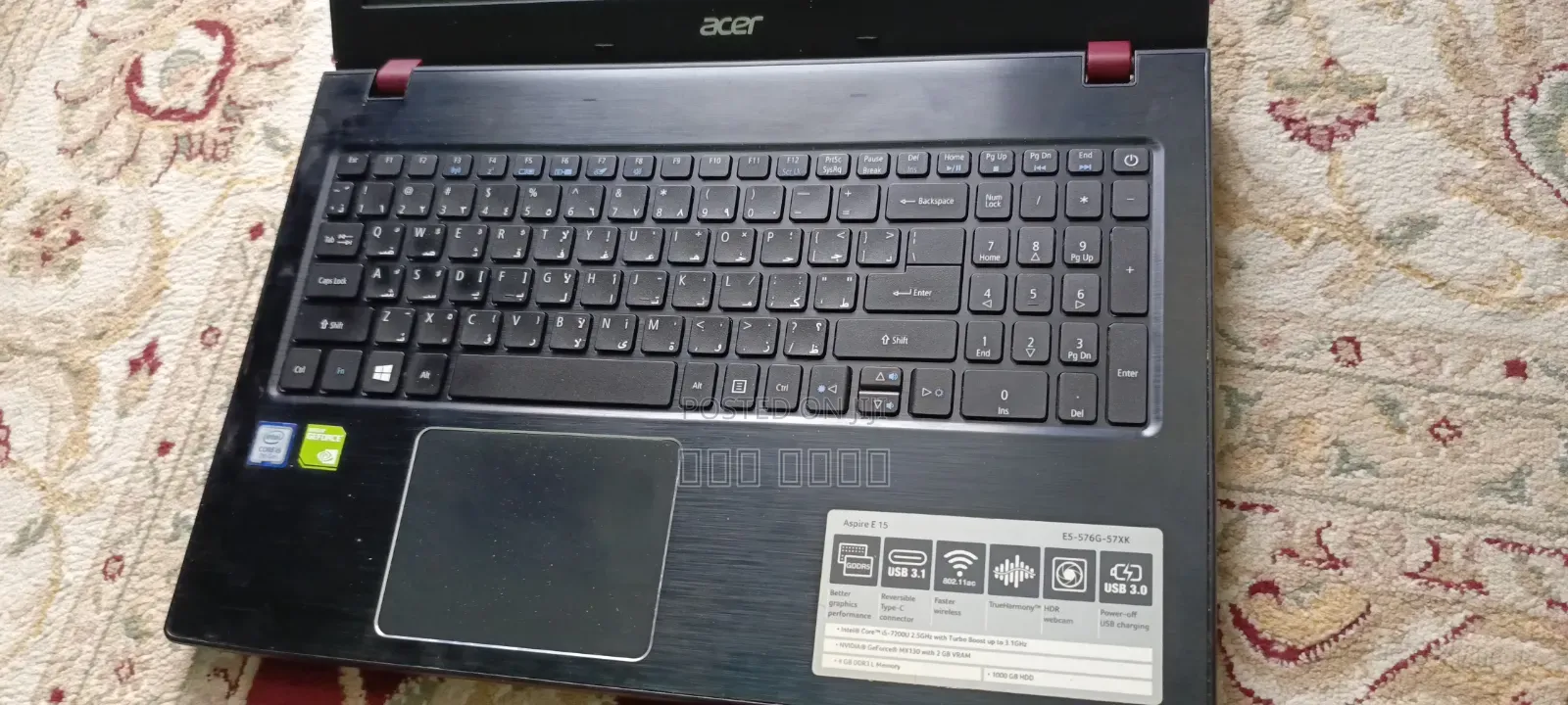 Laptop Acer Aspire E15 4GB HDD 500GB