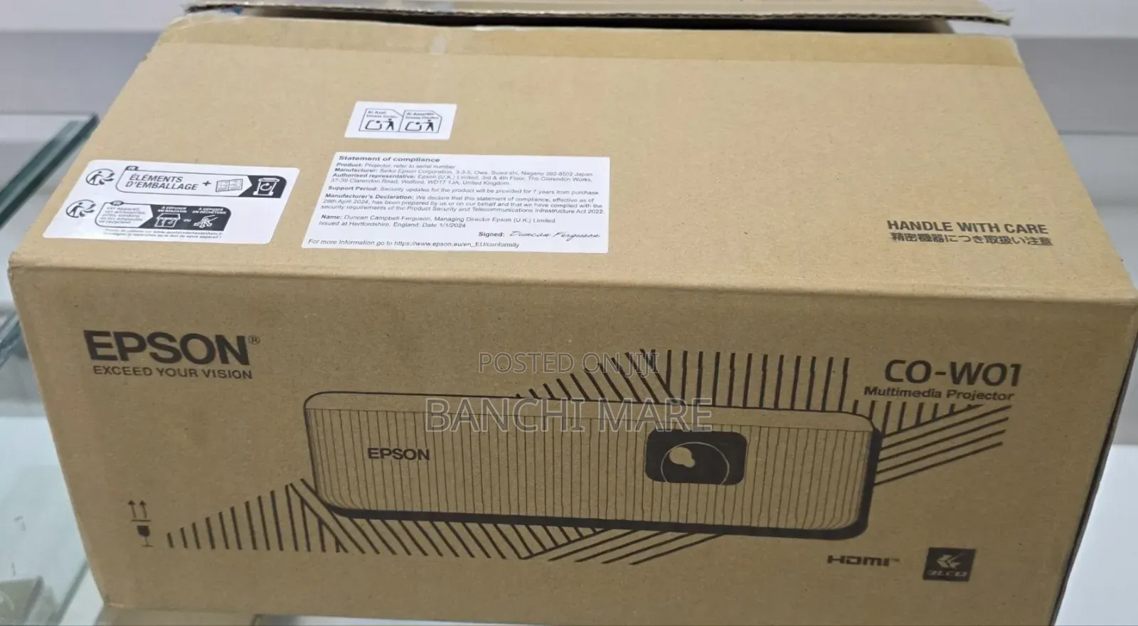 Brand New Packed With Cartoon Epson Projector Model : CO-W01