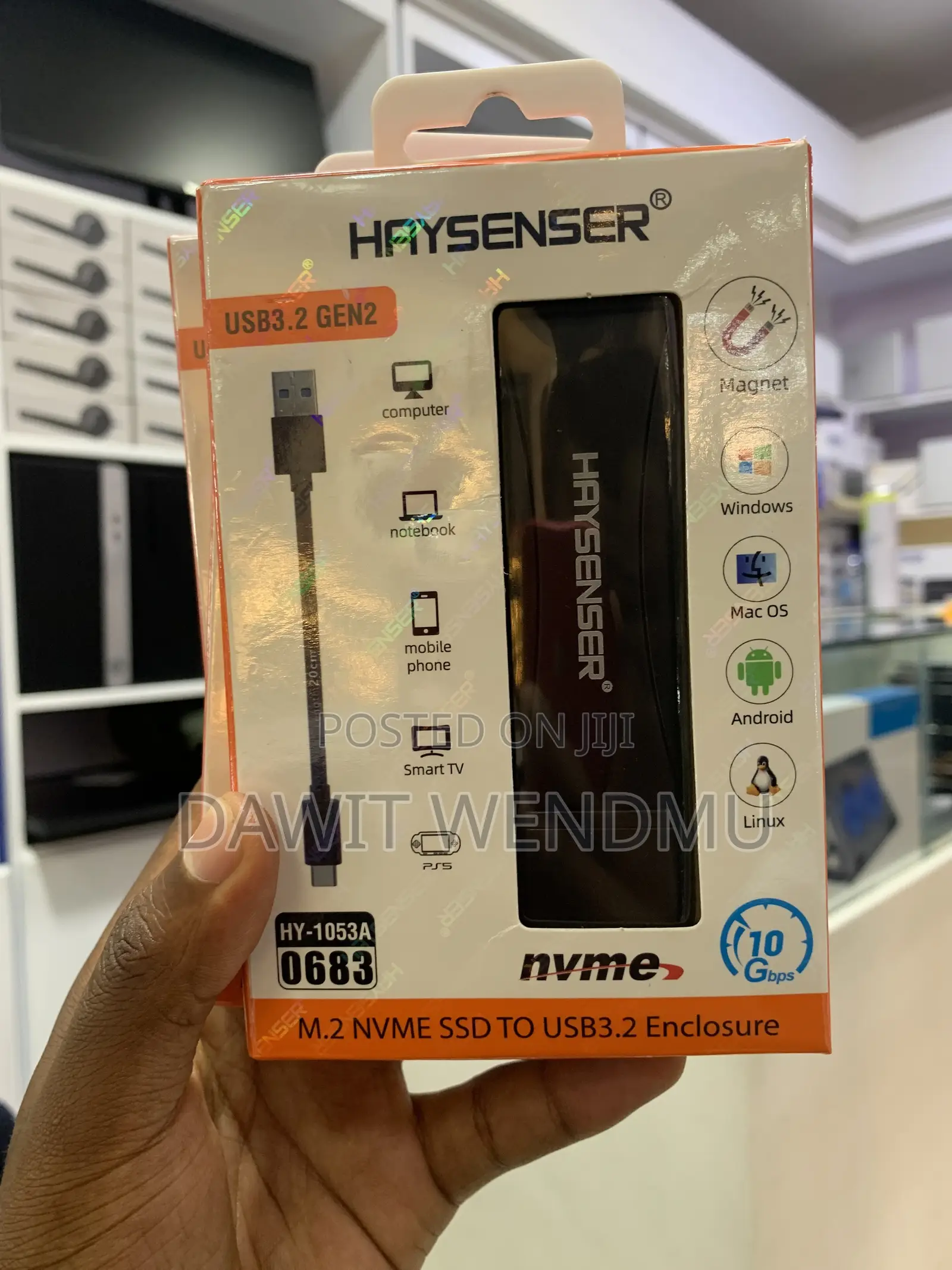 NVMe SSD Enclosure – USB 3.2 Gen 2 (10GbpsUSB 3.2 Gen2–Up To10Gbp