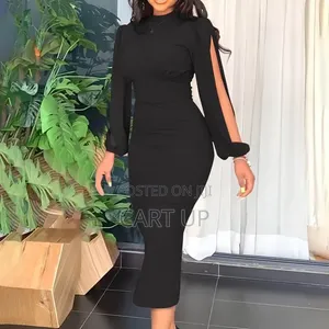 Long Sleeve, Round Neck Dress
