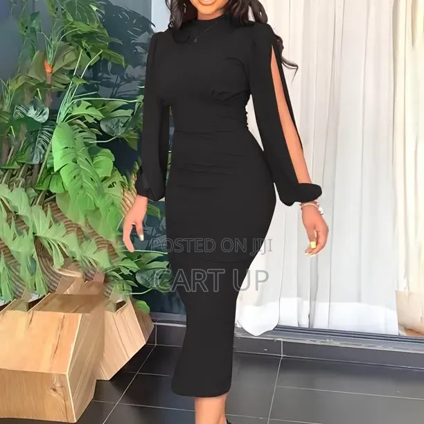 Long Sleeve, Round Neck Dress