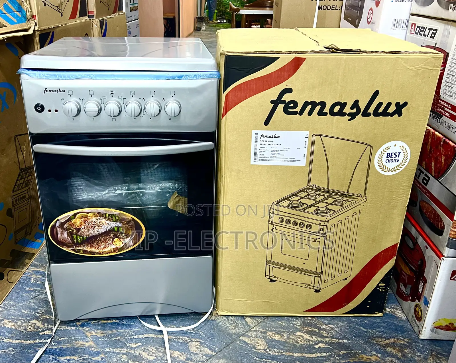 Femaslux Oven 50x50 2Gas 2Electric Cooker With – Freestanding Oven