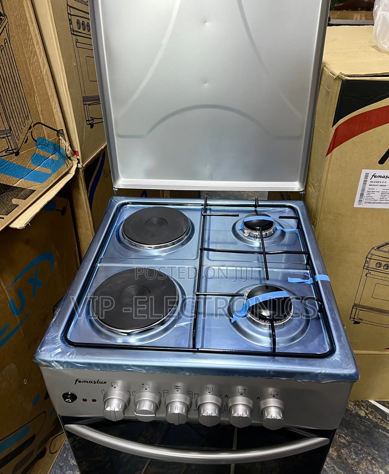 Femaslux Oven 50x50 2Gas 2Electric Cooker With – Freestanding Oven