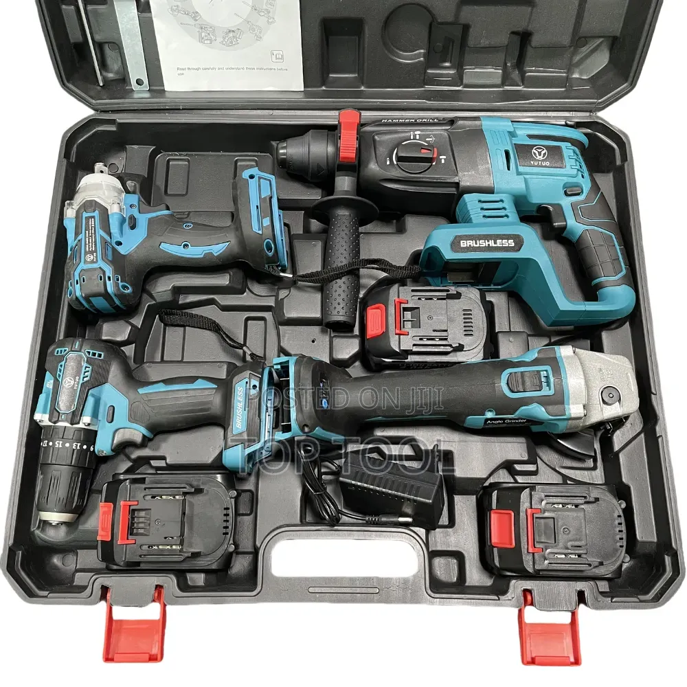 Edon 4-in-1 Cordless Power Tool Combo Kit Features 21V Max