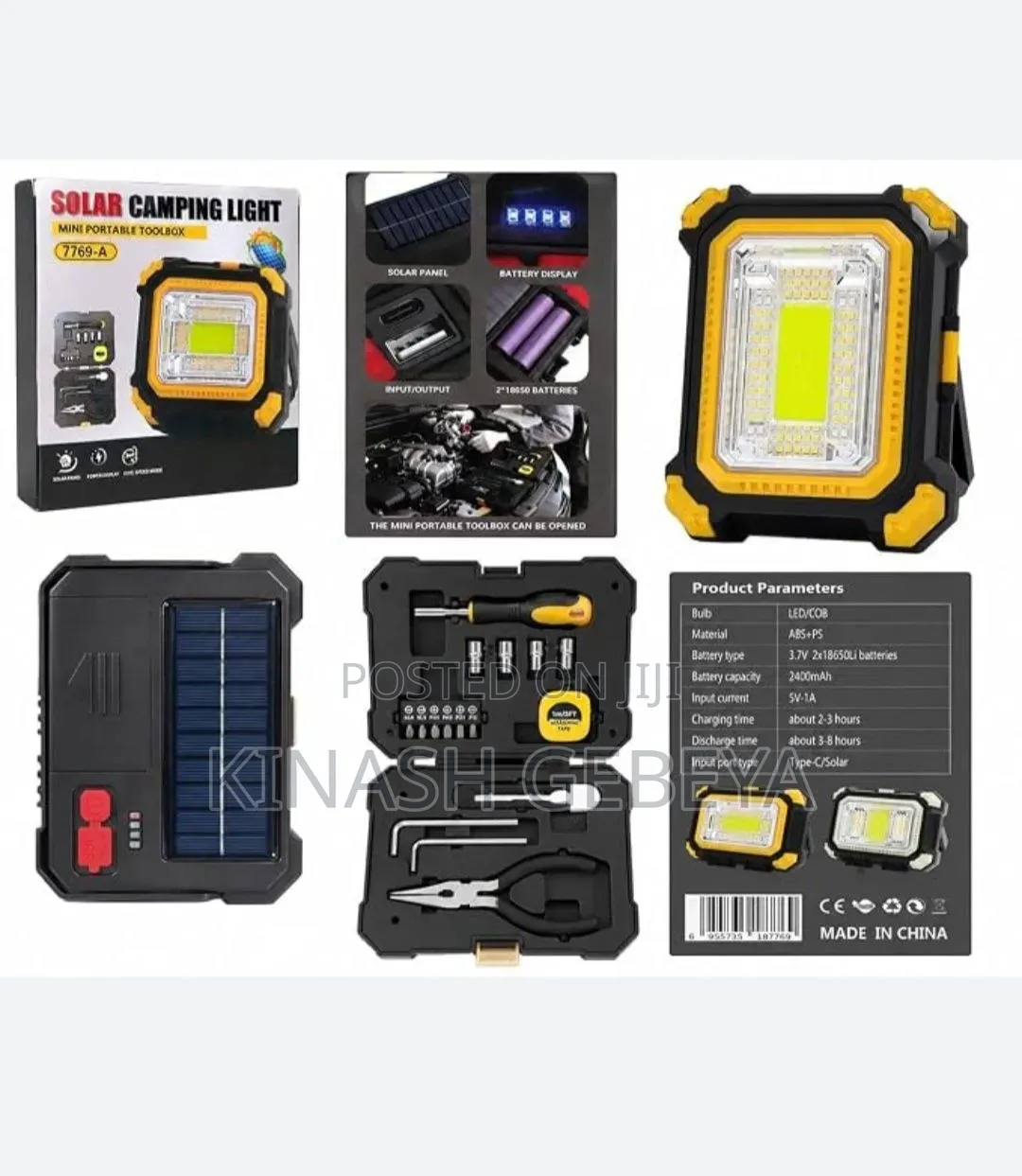 High Quality Solar Camping Light With Toolbox