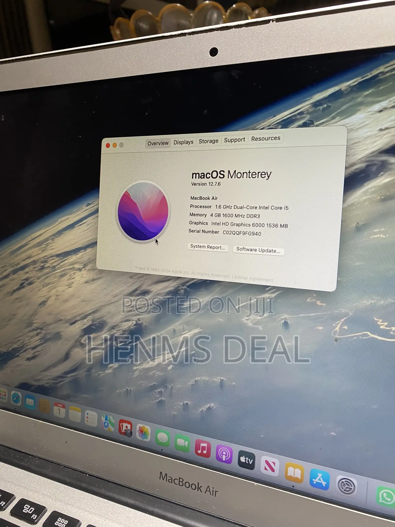 Laptop Apple MacBook Air 2015 4GB Intel Core i5 SSD 128GB