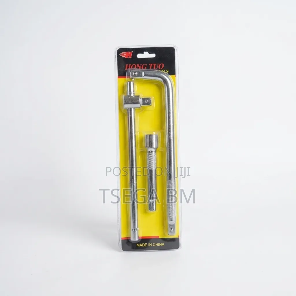 3PCS Wrench Extension and Handle Set የጆደር ማራዘሚያ እና ማዞሪያ