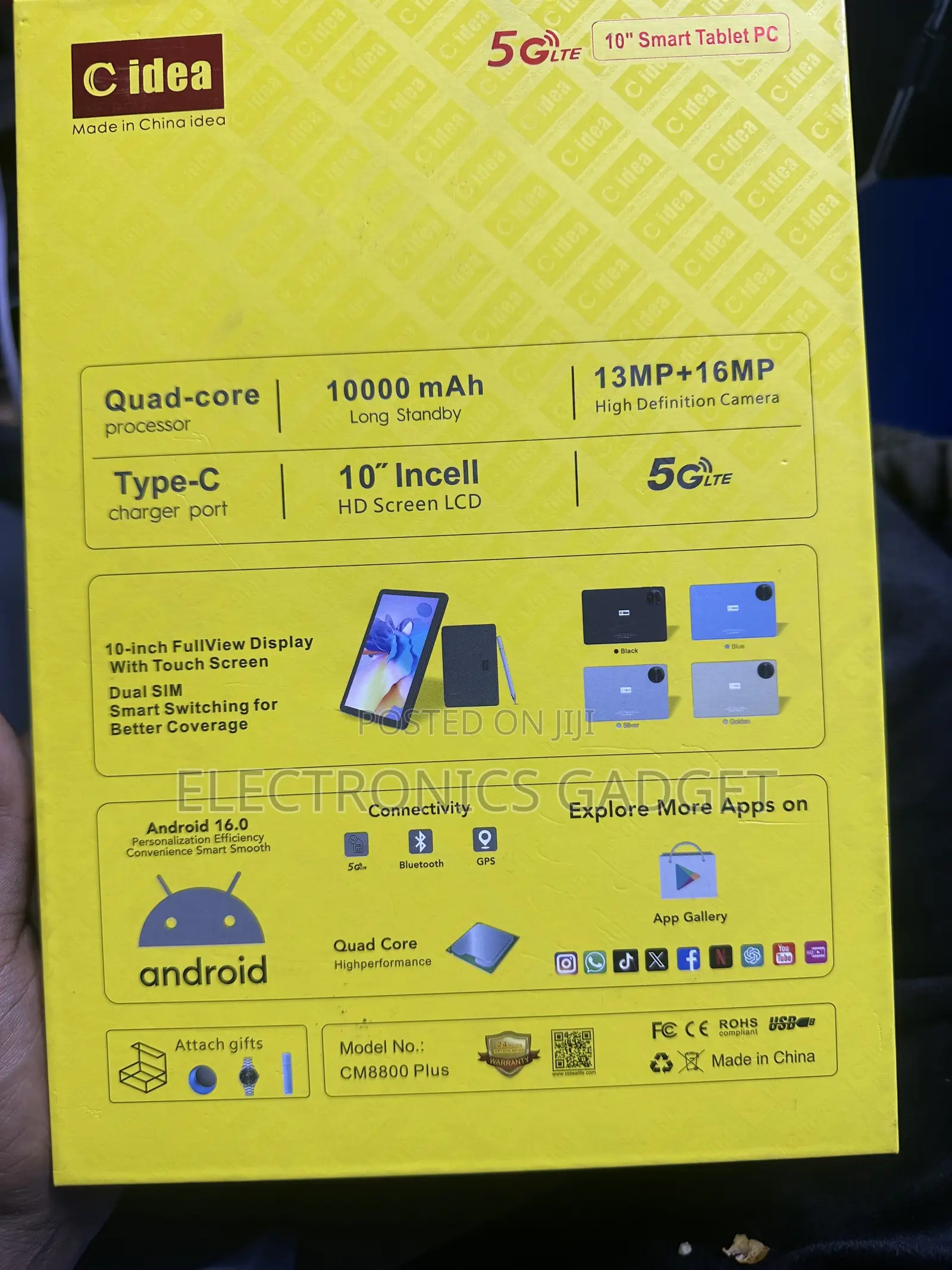 New C idea CM8800 Plus 4 GB Gray