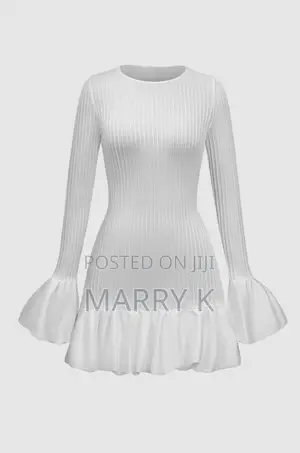 Bell Sleeve White Dress
