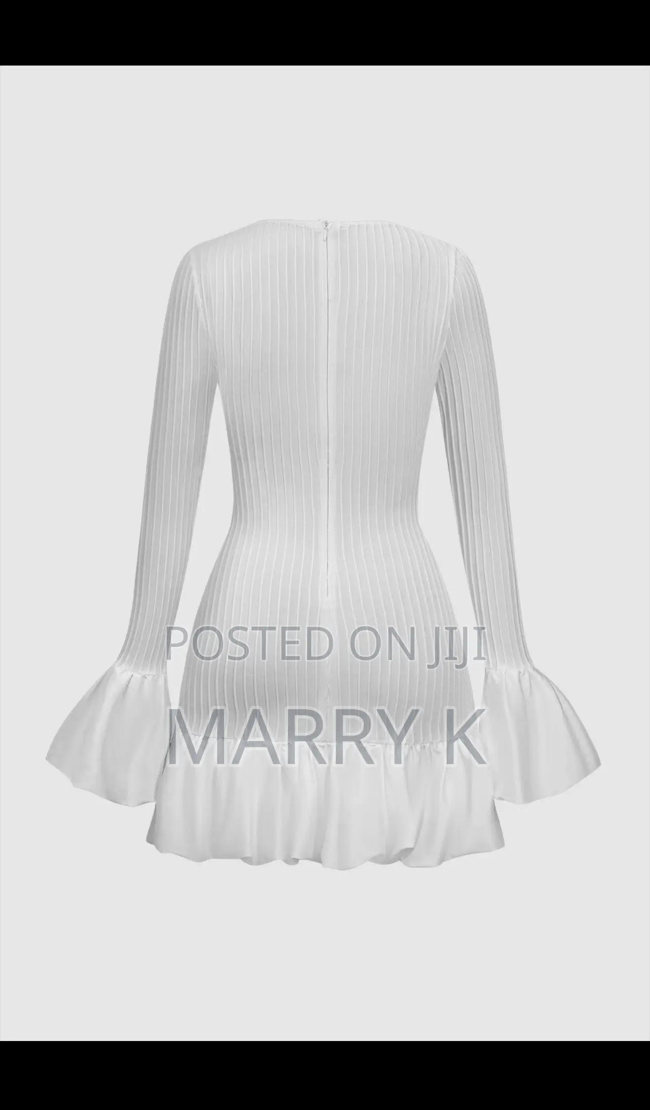 Bell Sleeve White Dress