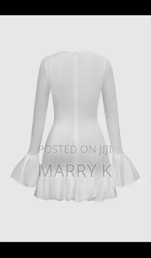 Bell Sleeve White Dress