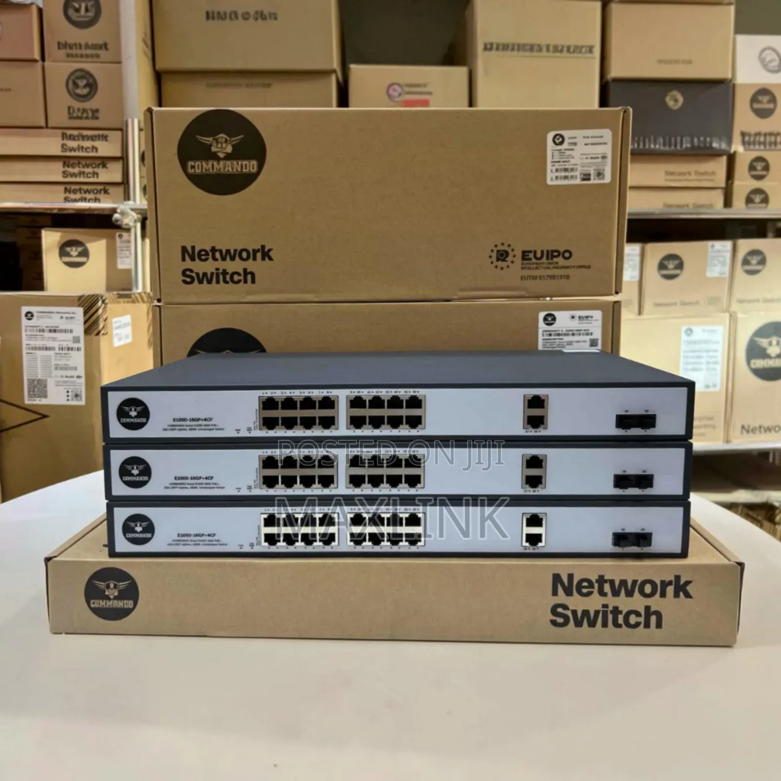 COMMANDO Scout E1000 16x1GbE PoE/PoE+, 2x1GbE+2x1G SFP, 260W, Switch