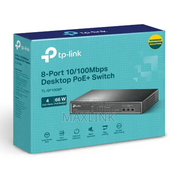 TpLink 8Port 10/100 PoE Switch