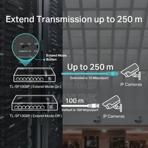 TpLink 8Port 10/100 PoE Switch