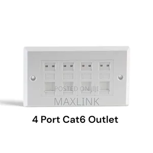 4 Port Cat 6 STP Wall Outlet