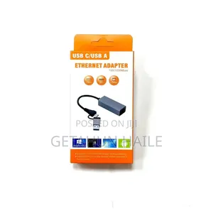 2 in 1 USB C USB a to Ethernet Adapter (1000Mbps Gigabit)