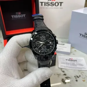 Tissot 1853 Black Dial Chronograph Automatic Watch Leather