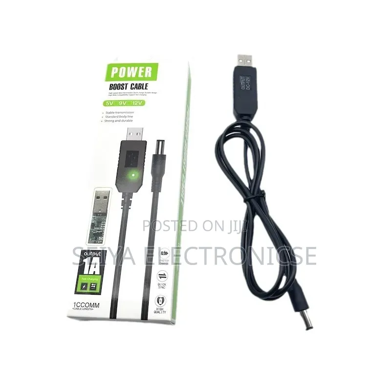 Power Boost Cables (USB to DC Step-Up Converter Cables)
