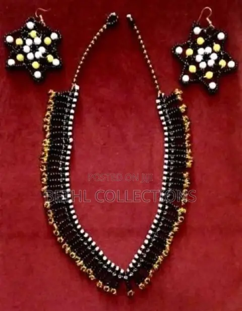 Handmade Beaded Necklace and Earrings Set