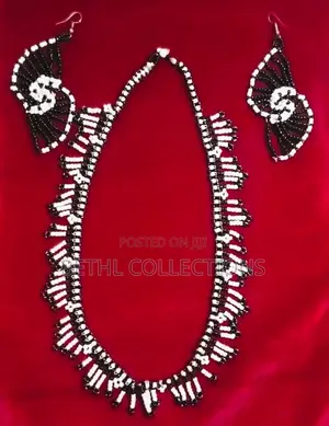 Handmade Beaded Necklace and Earrings Set