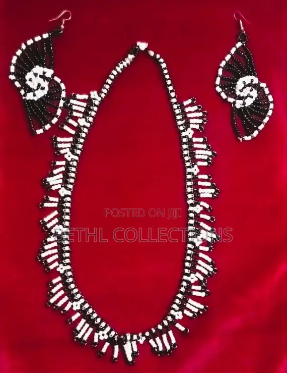 Handmade Beaded Necklace and Earrings Set