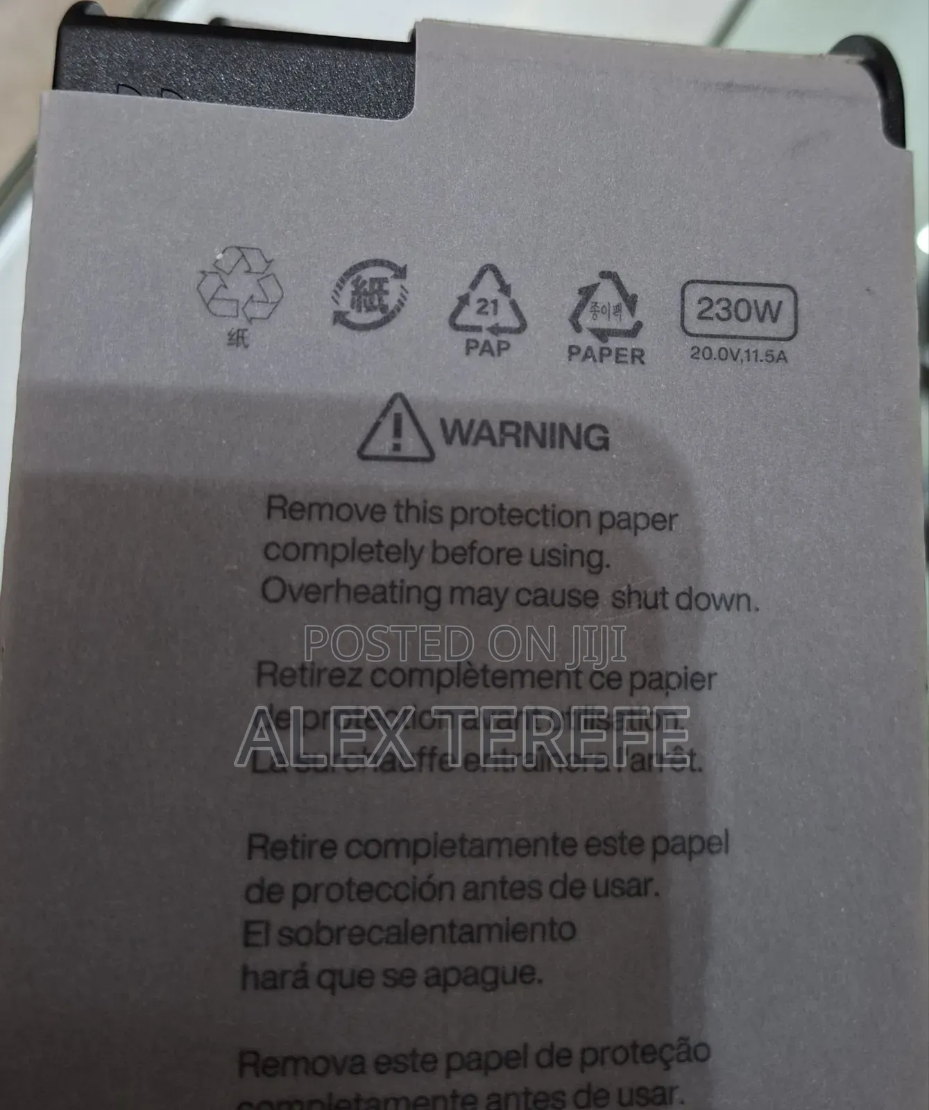 For LENOVO USB Original Charger 
 Original Charger 
 230w